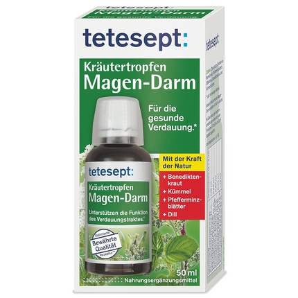 цена tetesept Herbal Drops для пищеварительной системы — натуральные и эффективные, с бенедиктинской травой, тмином, листьями мяты и укропом