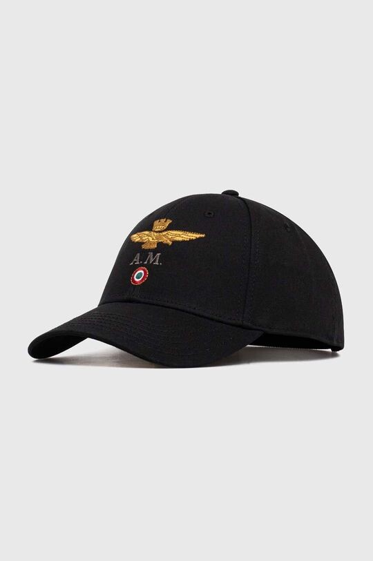 

Хлопковая бейсболка Aeronautica Militare, черный