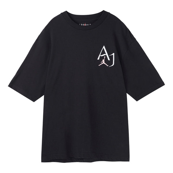 Футболка Men's Air Jordan Alphabet Character Printing Casual Short Sleeve Black T-Shirt, мультиколор