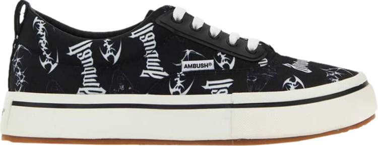 

Кроссовки AMBUSH Vulcanized Lace Up Canvas 'Allover Print - Black', черный