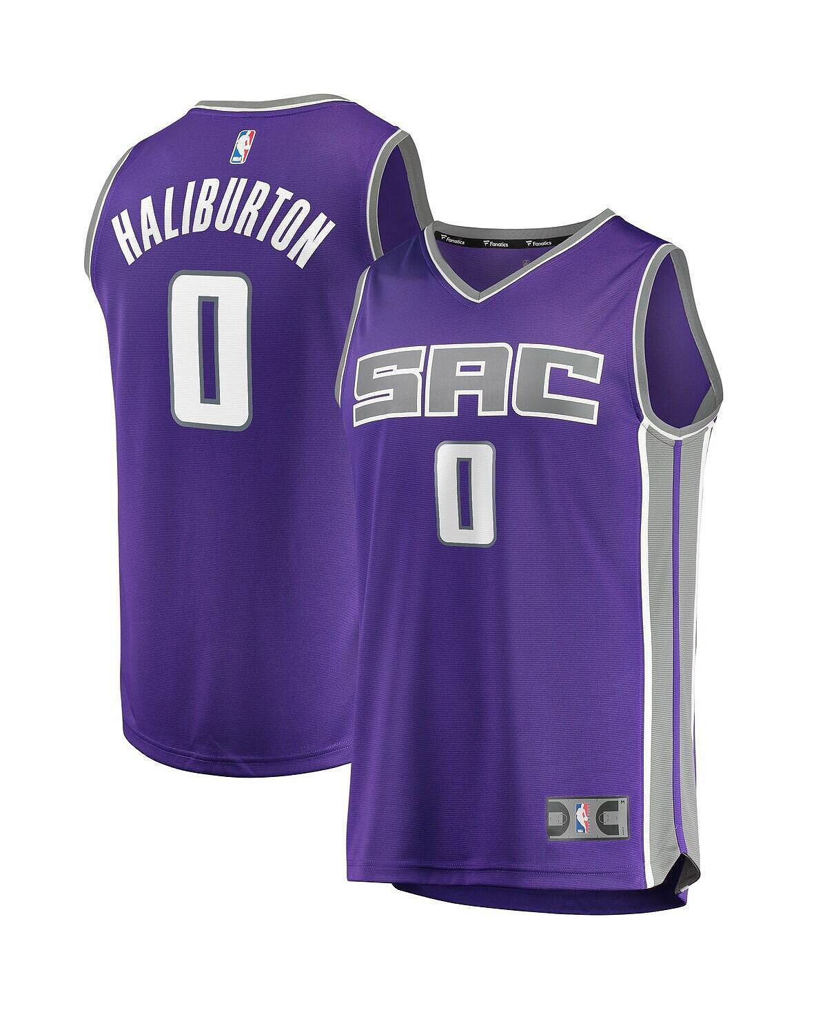 

Реплика джерси Big Boys Tyrese Haliburton Purple Sacramento Kings 2020 драфта НБА 2020 года в первом раунде Fast Break - Icon Edition Fanatics