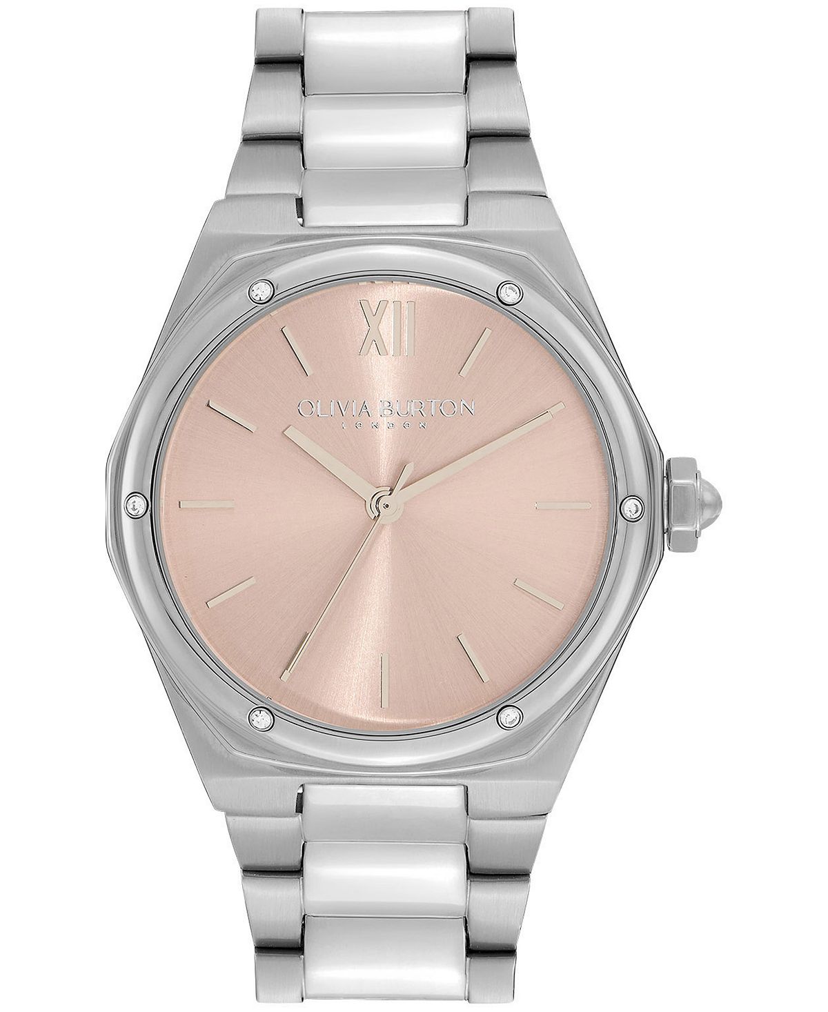 Женские спортивные часы Luxe Hexa из нержавеющей стали серебристого цвета, 33 мм Olivia Burton фотографии