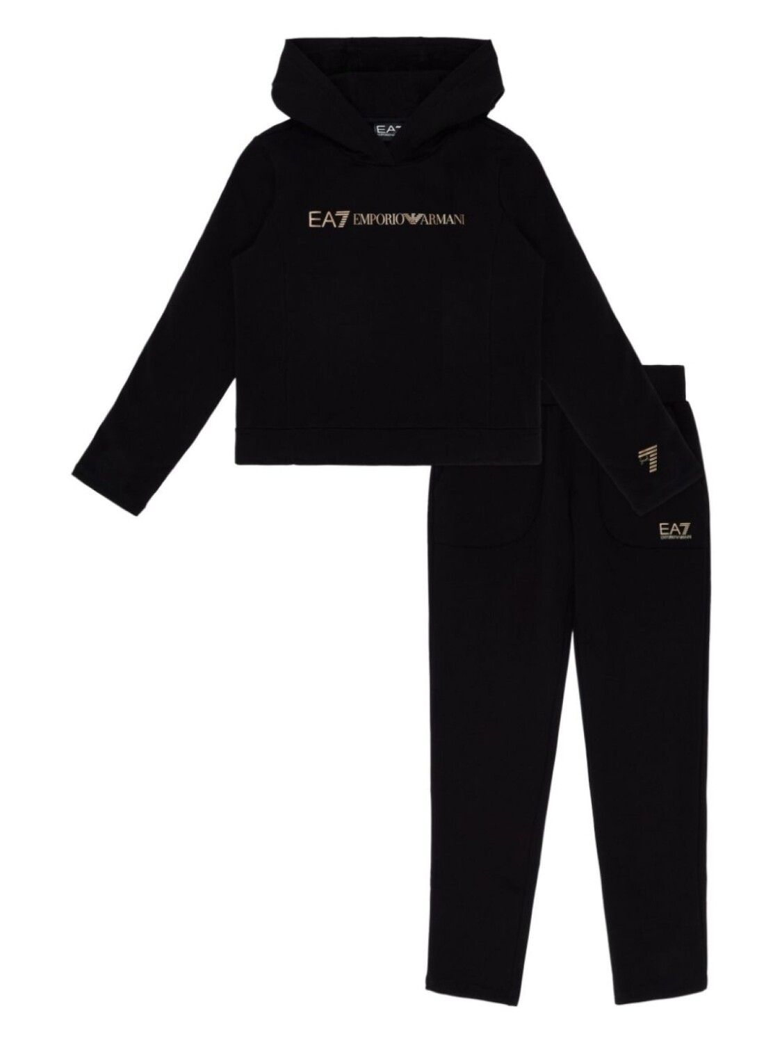 

Emporio Armani Kids спортивный костюм с логотипом, черный