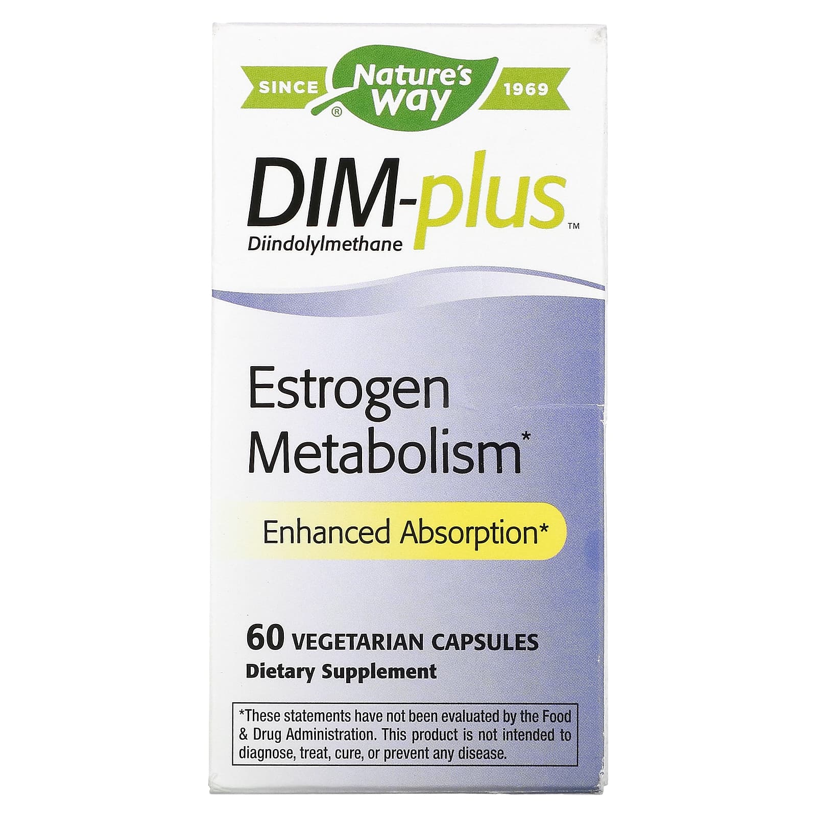 Nature's Way DIM-Plus Метаболизм эстрогенов 60 вегетарианских капсул