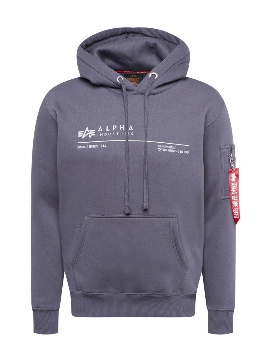 

Толстовка Alpha Industries, цвет Graphite/Light Grey