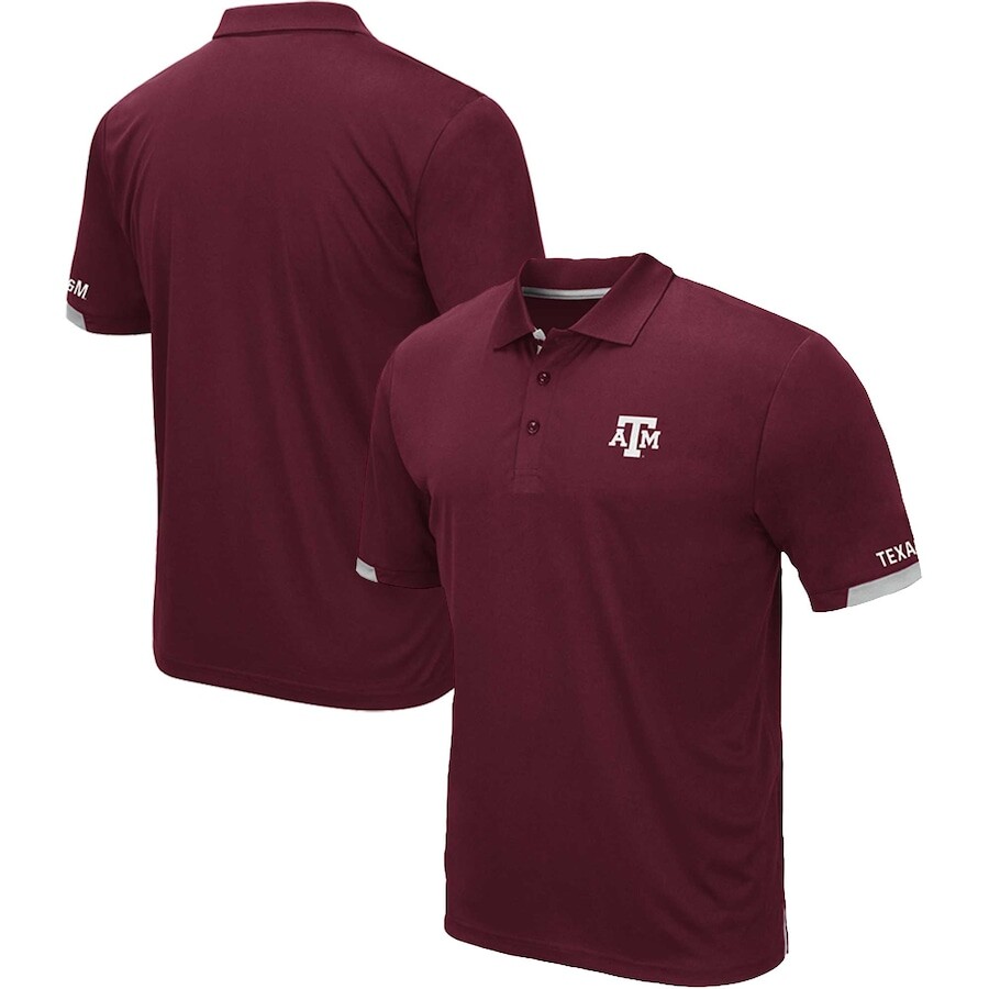 

Поло с коротким рукавом Colosseum Texas A And M Aggies, бордовый
