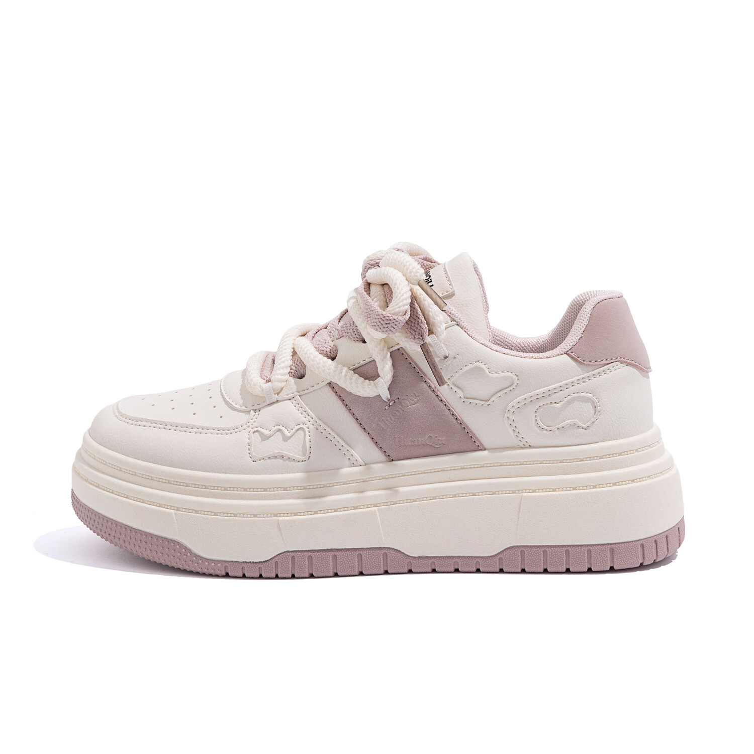

Кроссовки HUANQIU Skateboarding Shoes Women's Low-top Beige/Pink, розовый