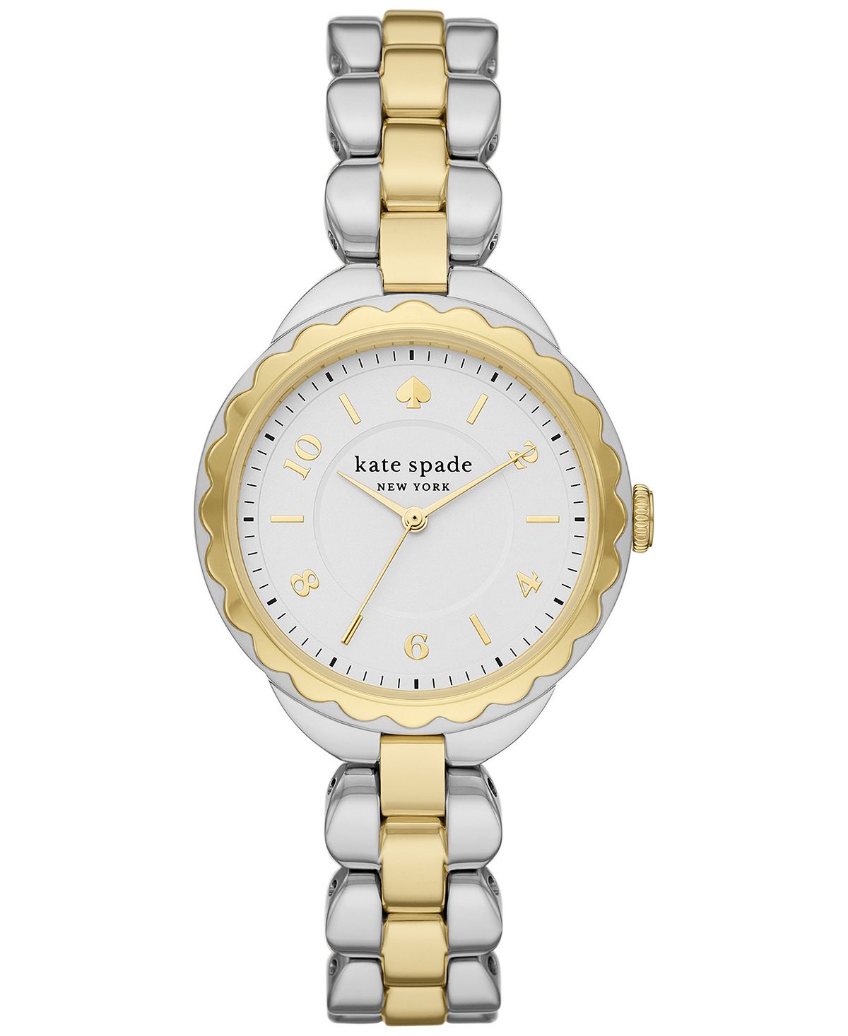 цена Женские двухцветные часы Morningside с браслетом из нержавеющей стали, 34 мм kate spade new york