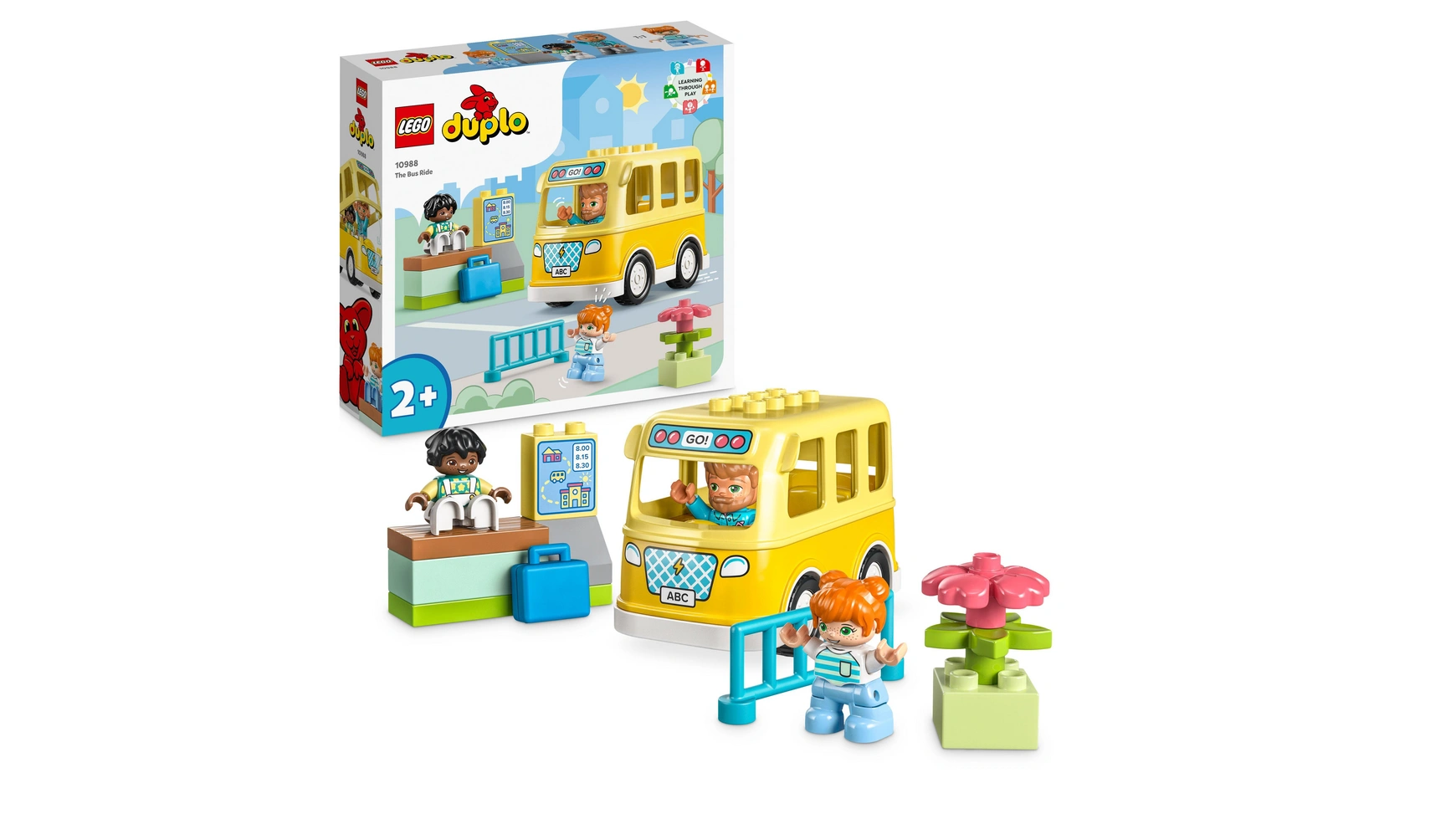 Lego DUPLO Поездка на автобусе, развивающая игрушка с игрушечным автобусом lego duplo town ветряная турбина и электромобиль развивающая игрушка для детей от 2 лет и старше