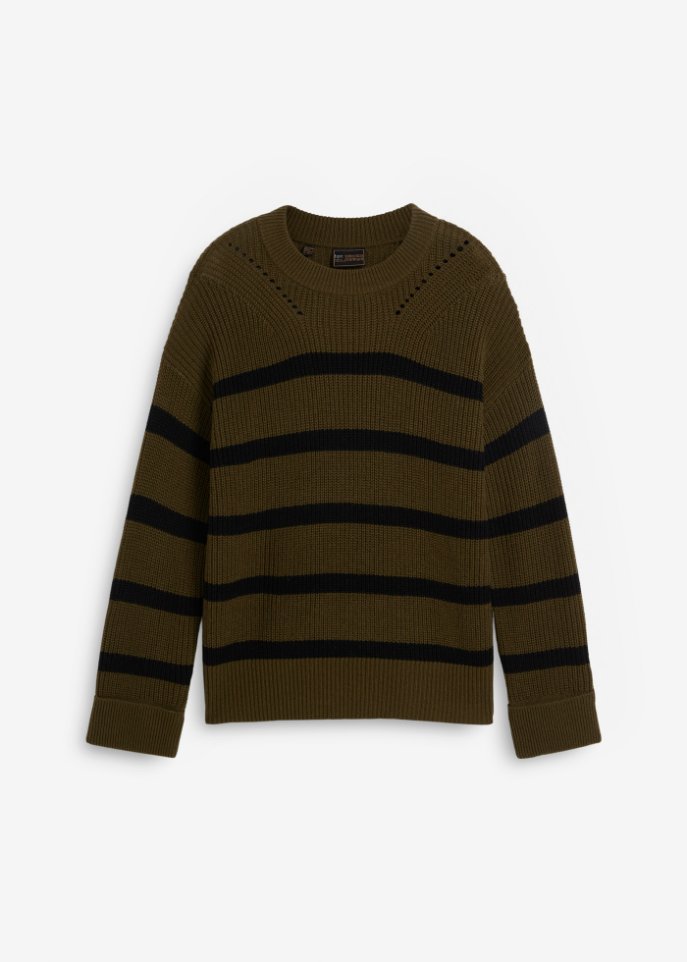 Шерстяной свитер свободного кроя Bpc Selection Premium, зеленый