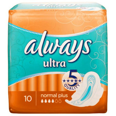 Гигиенические прокладки Always, Ultra, Normal Plus, 10 шт. ультратонкие гигиенические прокладки 10 шт always ultra sensitive normal plus 10 шт