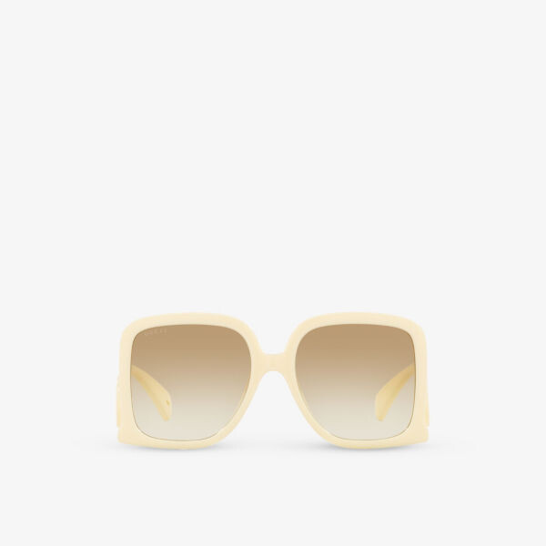 

Gc002056 gg1326s солнцезащитные очки из ацетата в прямоугольной оправе Gucci, белый