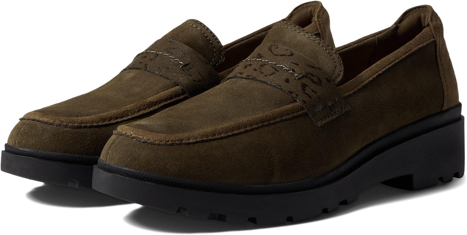 

Лоферы Calla Ease Clarks, цвет Dark Olive Suede