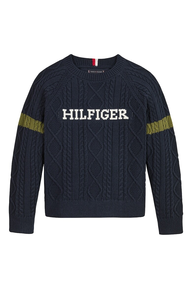 

Вязаный свитер с хлопком Tommy Hilfiger, зеленый