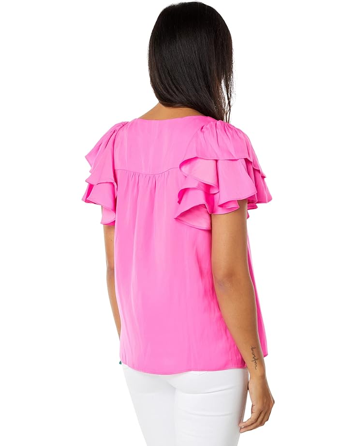 Топ Lilly Pulitzer Devina Top, цвет Plumeria Pink топ lilly pulitzer sirah knit цвет conch shell pink