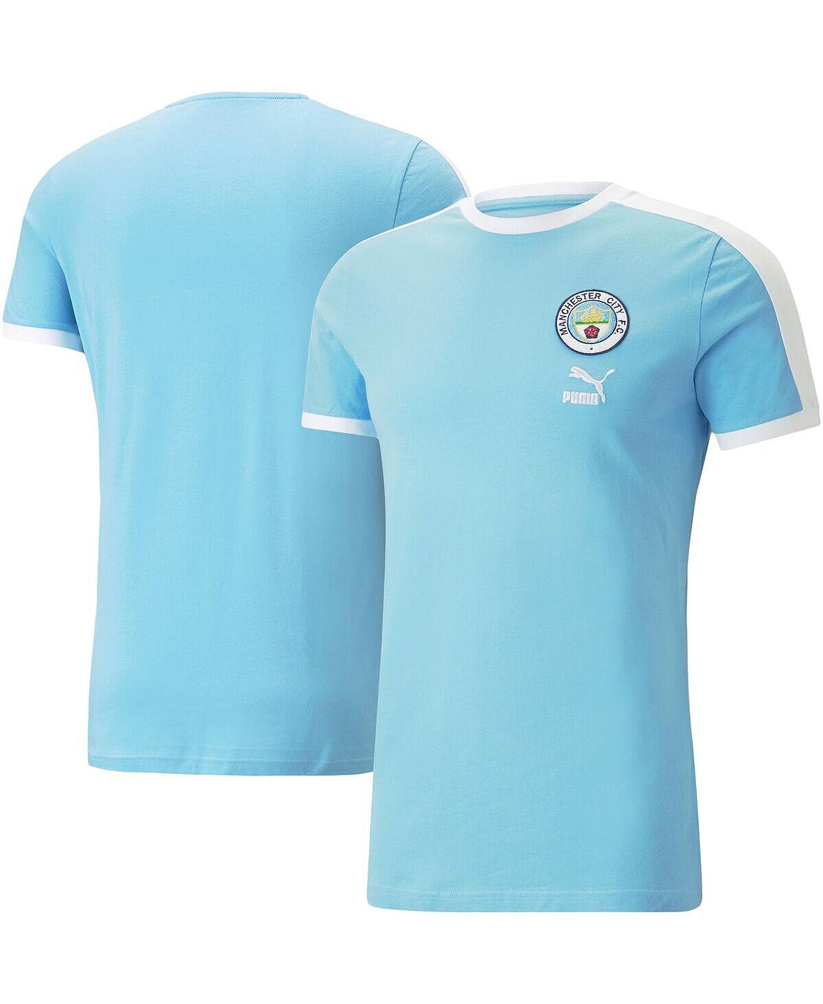 

Мужская небесно-голубая футболка Manchester City ftblHeritage Puma, Синий