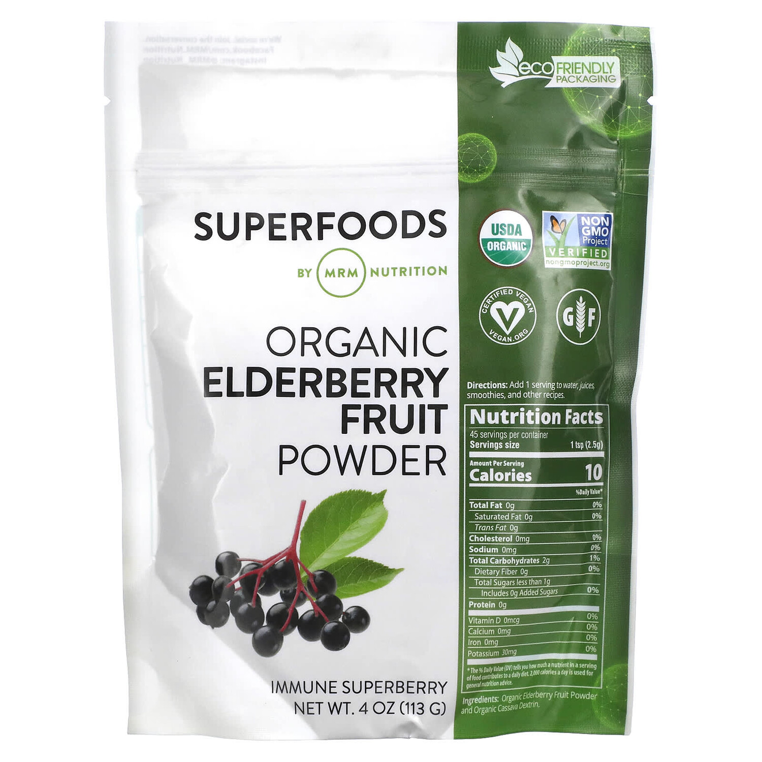 

Organic Elderberry Fruit Powder, 4 oz (113 g), MRM Nutrition