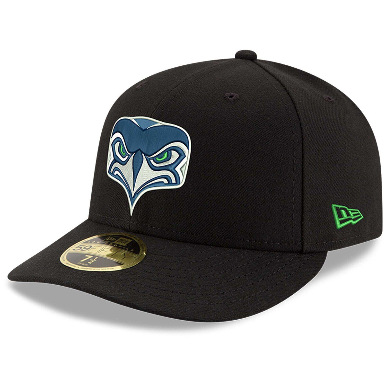 

Мужская облегающая шляпа New Era Black Seattle Seahawks Omaha Low Profile 59FIFTY