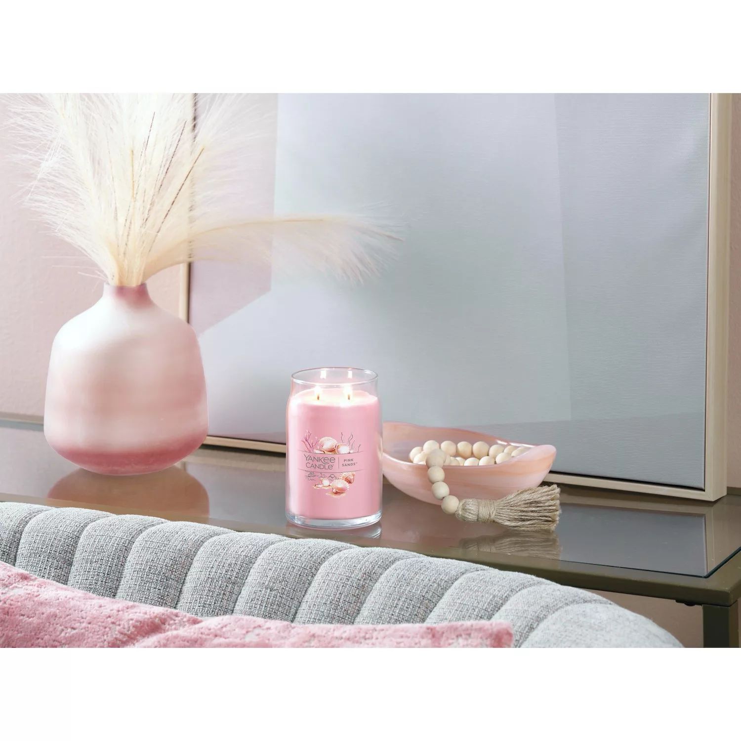 Yankee Candle Pink Sands, 20 унций. Фирменная большая банка для свечей набор для свечей by kaori candle care 1 шт
