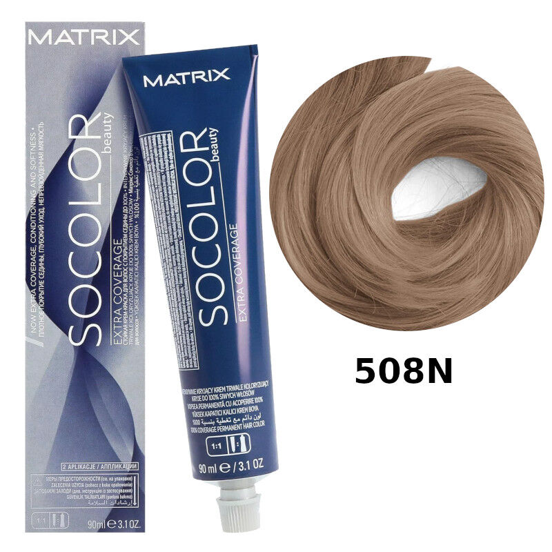 

Стойкая краска для волос 508н Matrix Socolor.Beauty Extra Coverage, 90 мл