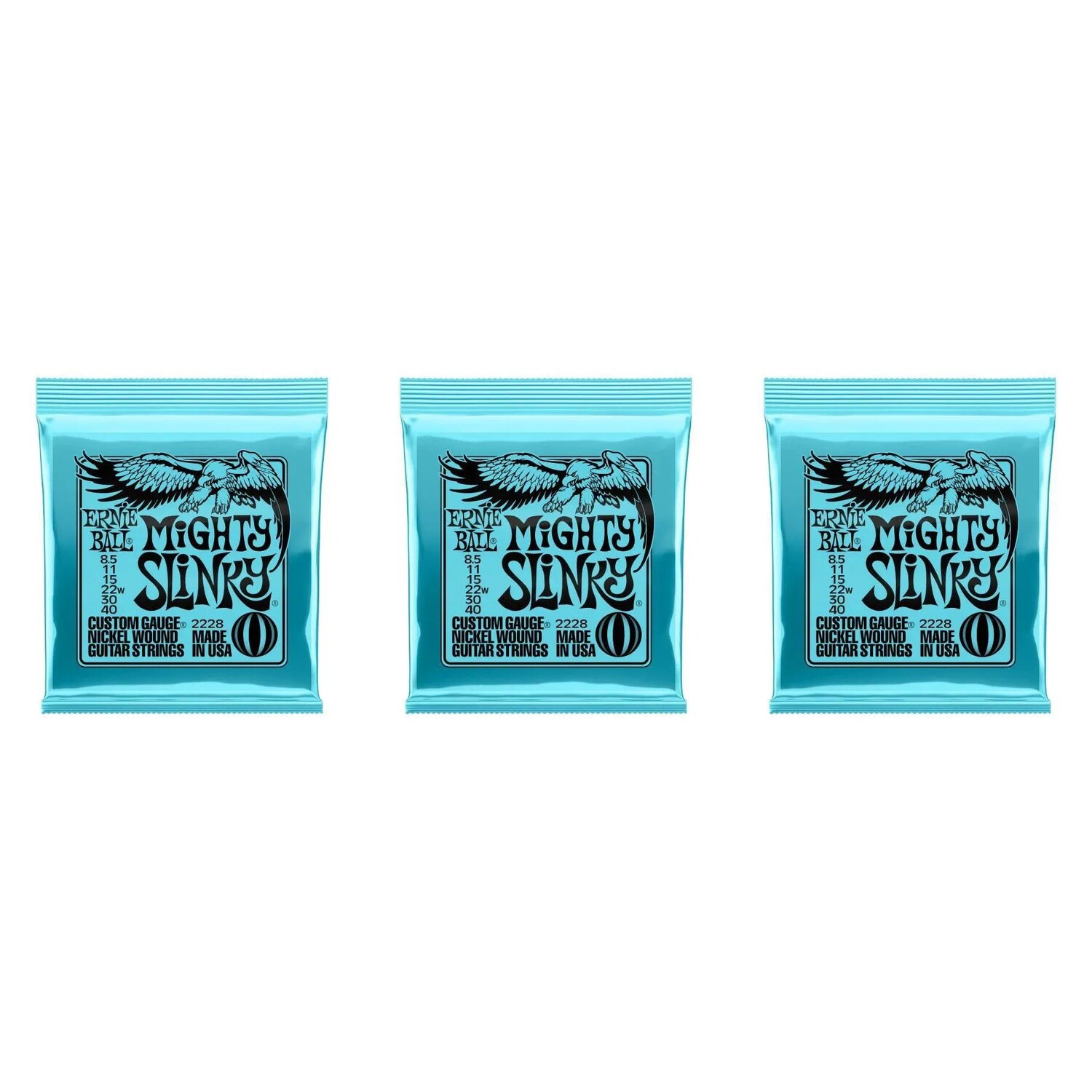 

Струны для электрогитары Ernie Ball 2228 Mighty Slinky с никелевой обмоткой — .0085-.040 (3 шт.)
