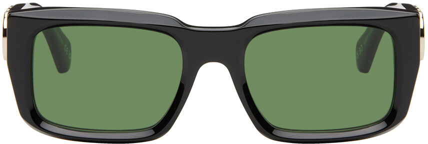 

Черные солнцезащитные очки Hays Off-White, цвет Black/Green