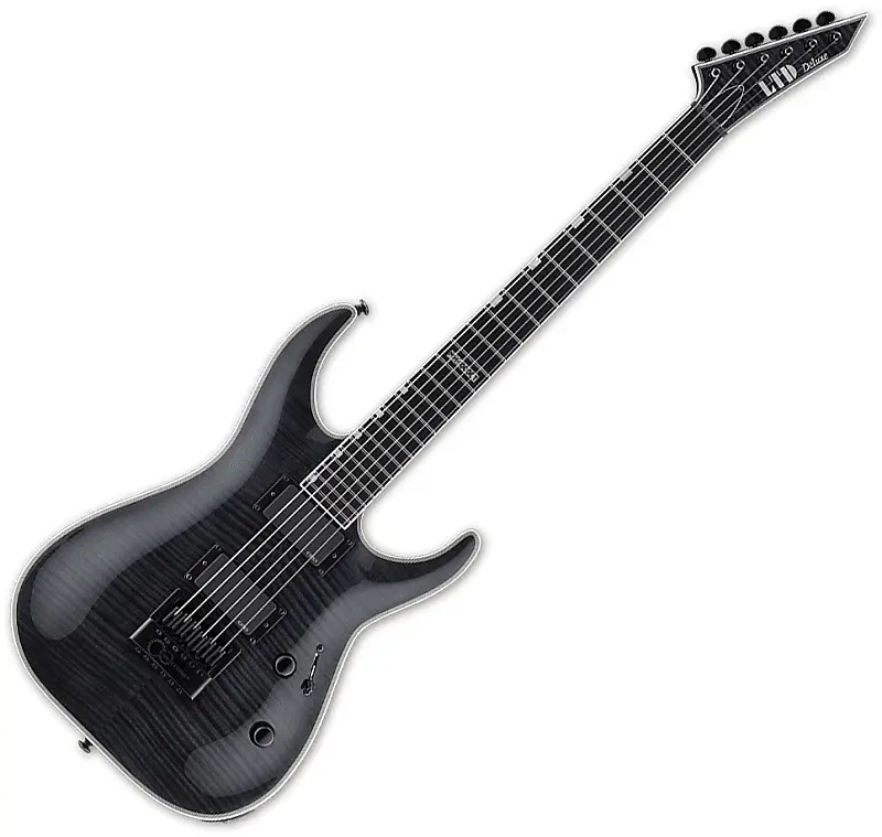 

Электрогитара ESP LTD MH-1000 Evertune Flamed Maple Top Electric Guitar See Thru Black