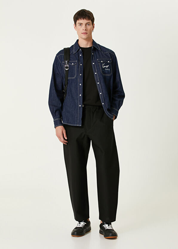 

Брюки прямого кроя Kenzo, черный