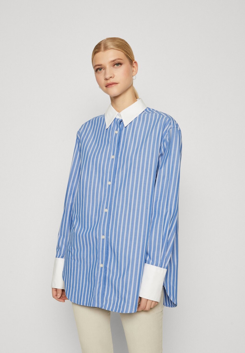 

Блуза на пуговицах SALOVAS SHIRT Samsøe Samsøe, синий