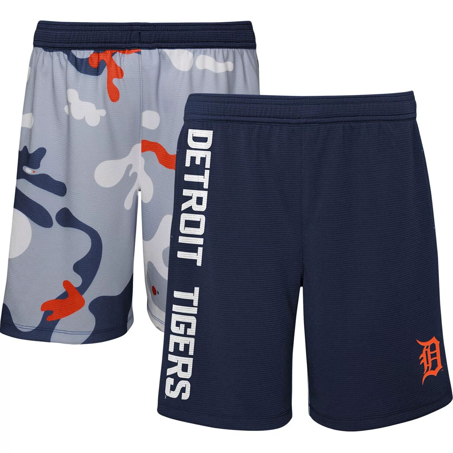 

Молодежные шорты для активного отдыха Detroit Tigers с камуфляжным принтом Newsies Outerstuff