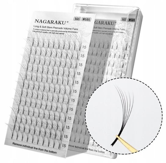 

Готовые пучки ресниц, 3D C 0,07 11 мм Project Lashes, Nagaraku Eyelashes