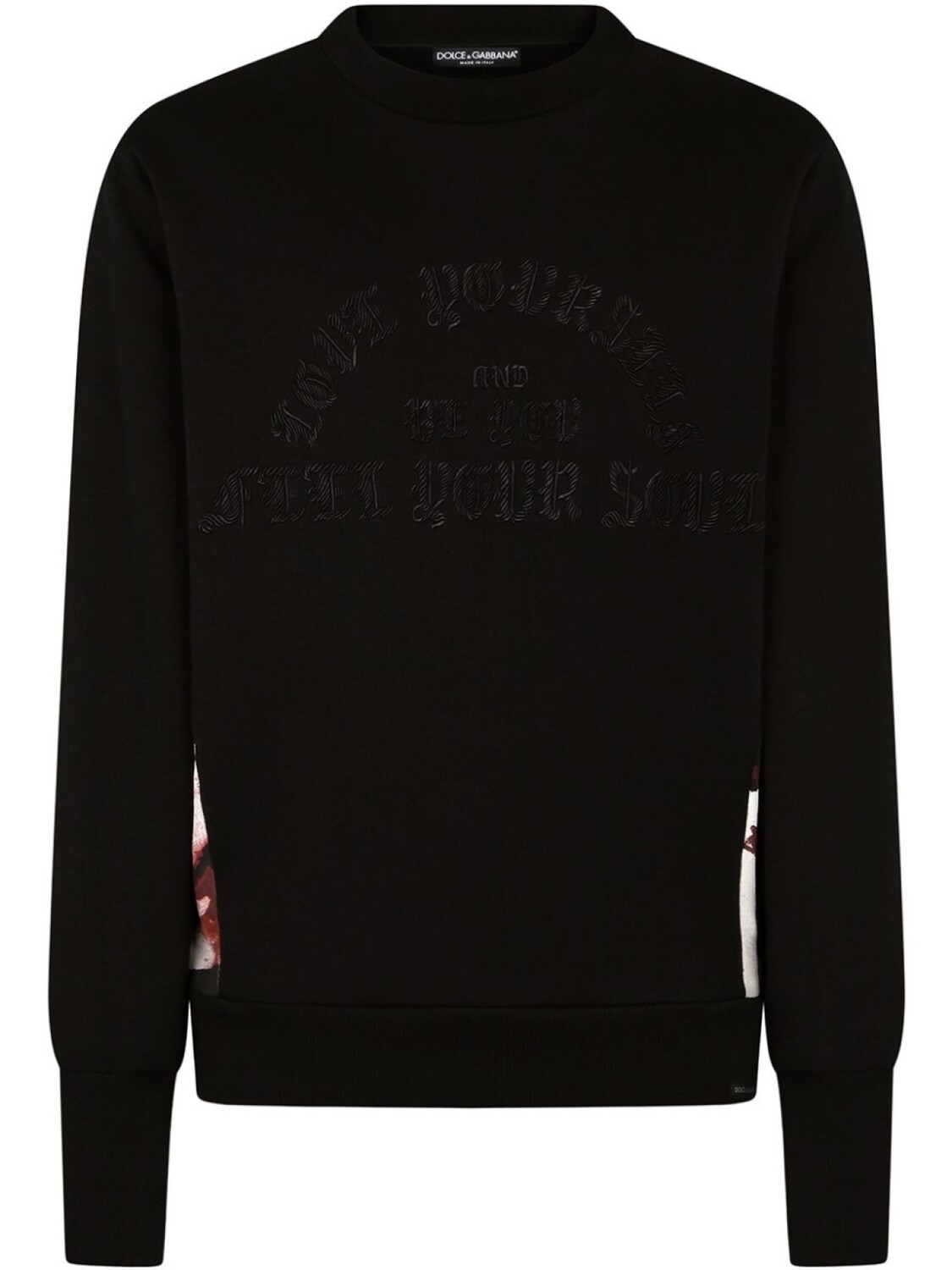 

Dolce & Gabbana толстовка с контрастной вставкой, черный
