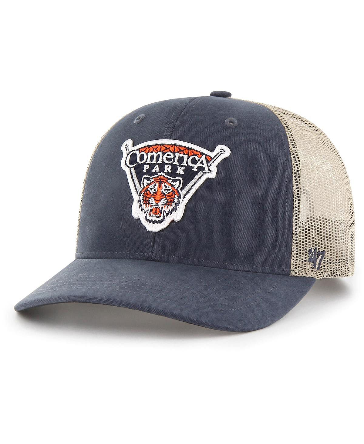 

Мужская темно-синяя кепка '47, натуральный цвет Detroit Tigers Comerica Park Local Haven Trucker Snapback '47 Brand