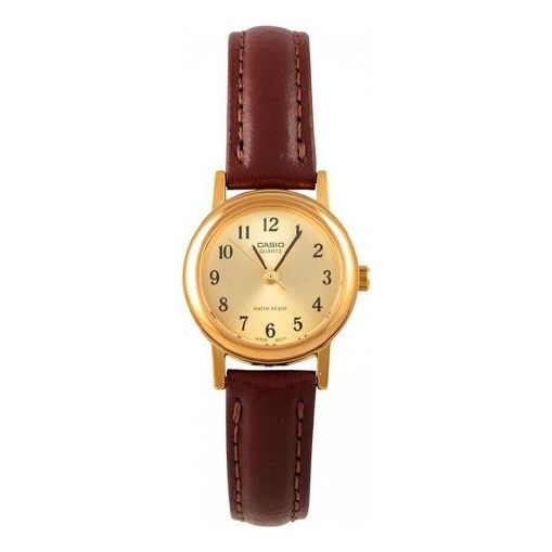 Часы Casio Influencer Analog Leather Strap Watch 'Brown Gold', коричневый