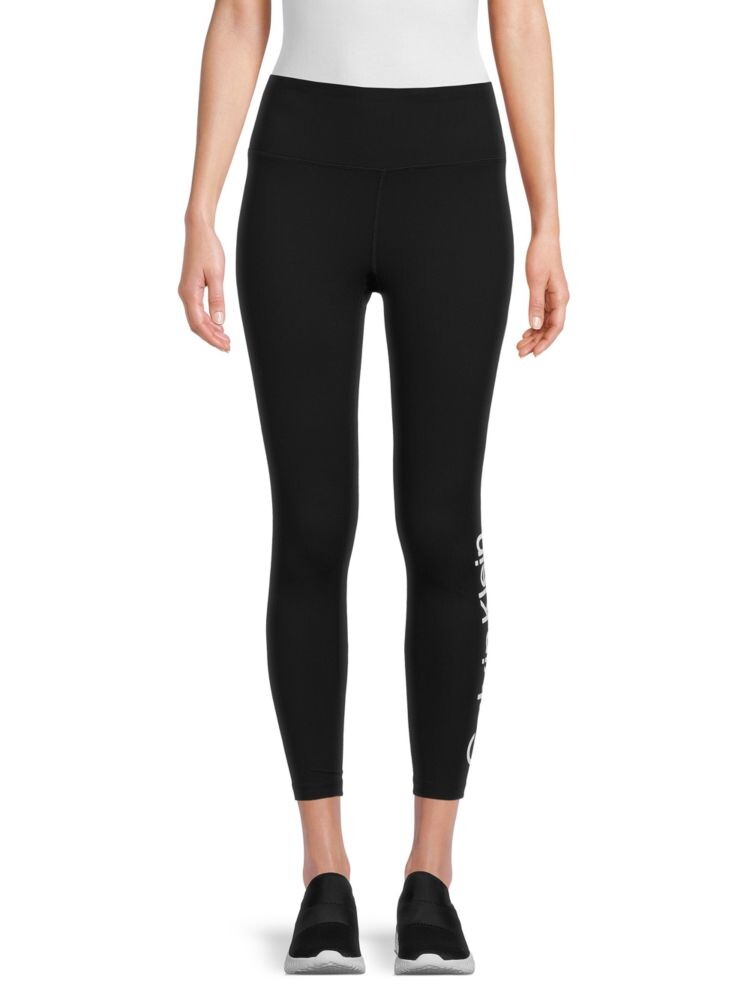 

Леггинсы с высокой посадкой и логотипом Calvin Klein, цвет Black White