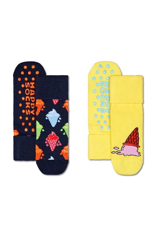 Happy Socks Детские носки Kids Ice Cream Anti-Slip Socks, 2 шт., черный