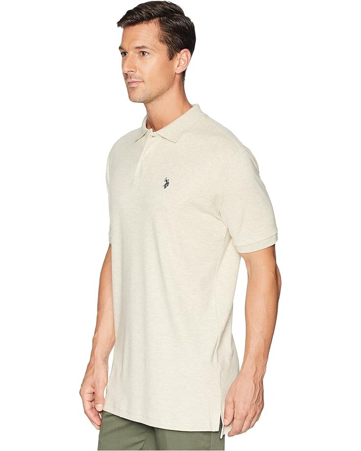 

Поло U.S. POLO ASSN. Solid Interlock Polo, цвет Oatmeal Heather
