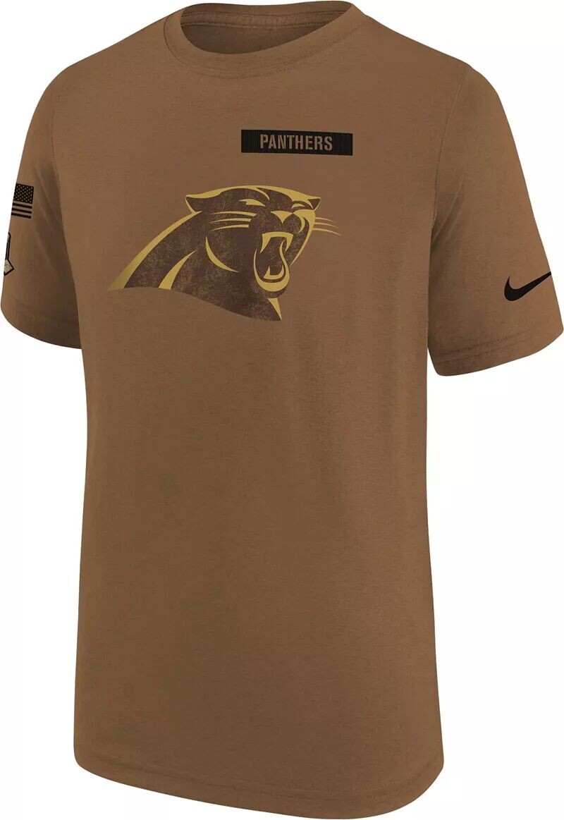 

Коричневая футболка Nike Youth Carolina Panthers 2023 Salute to Service