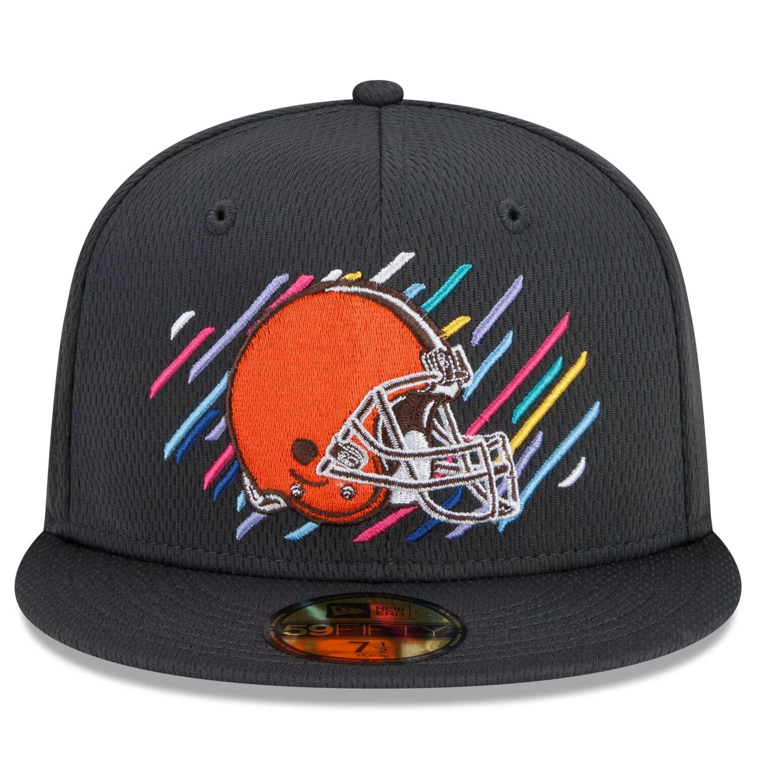 

Мужская темно-серая кепка New Era Cleveland Browns 2021 NFL Crucial Catch 59FIFTY приталенная шляпа