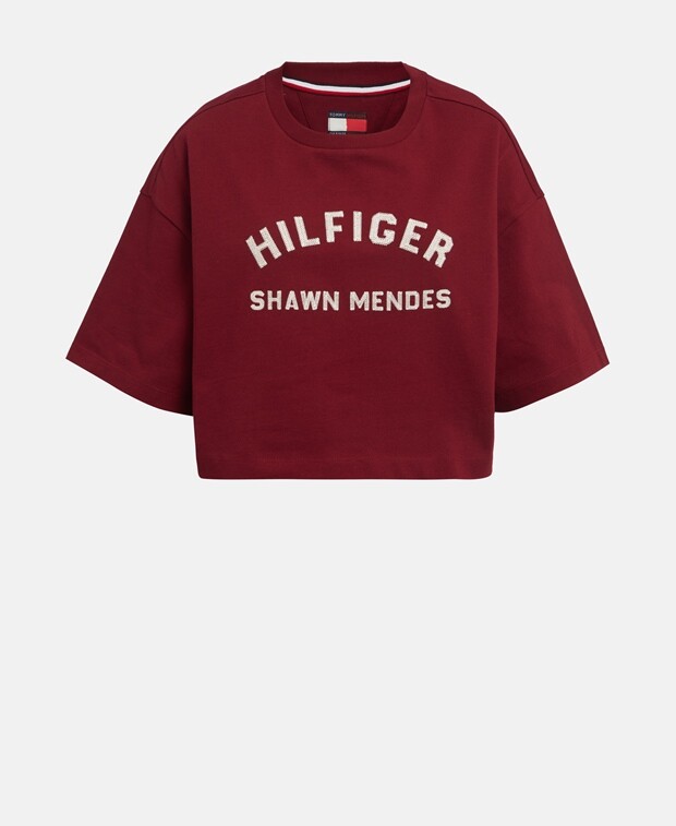 

Укороченный лонгслив Tommy Hilfiger, красный