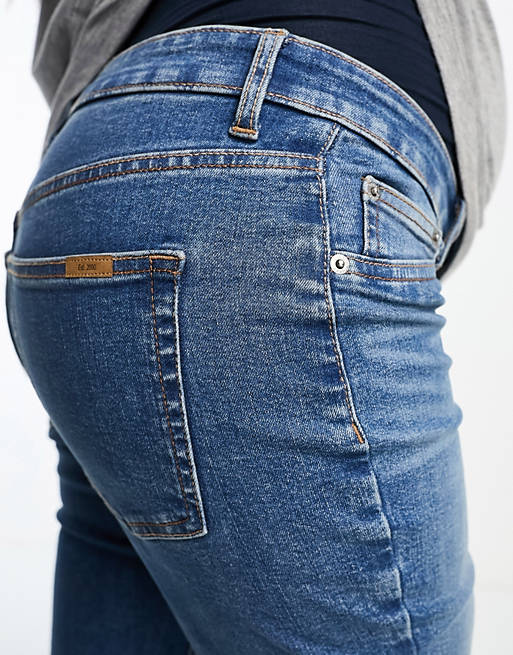Синие джинсы скинни с завышенной талией ASOS DESIGN Maternity темно синие джинсы скинни с завышенной талией asos design tall