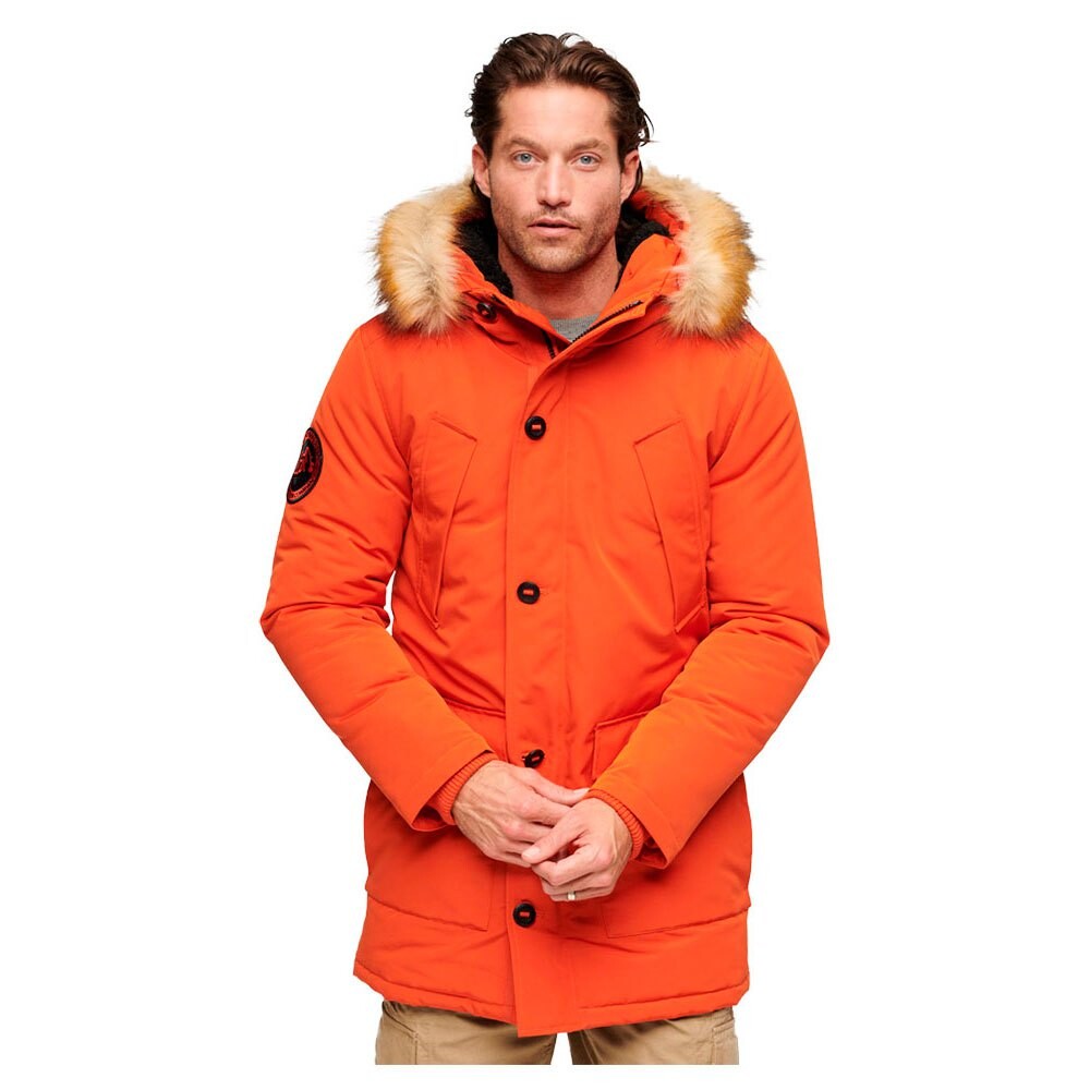 

Парка Superdry Everest Faux Fur, оранжевый