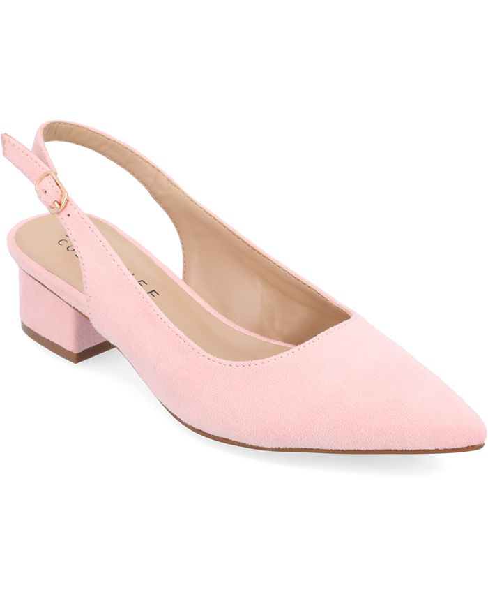 Женские туфли на каблуке Sylvia с открытой пяткой Journee Collection, розовый