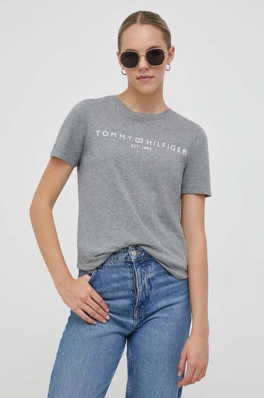 

Хлопковая футболка Tommy Hilfiger, серый