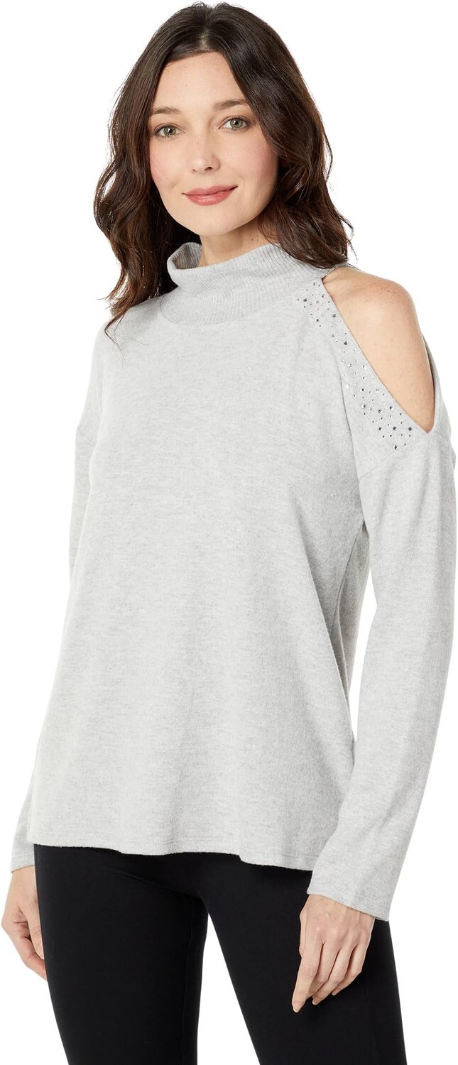 

Свитер Cold-Shoulder Heat Set Cozy Top Vince Camuto, цвет Silver Heather