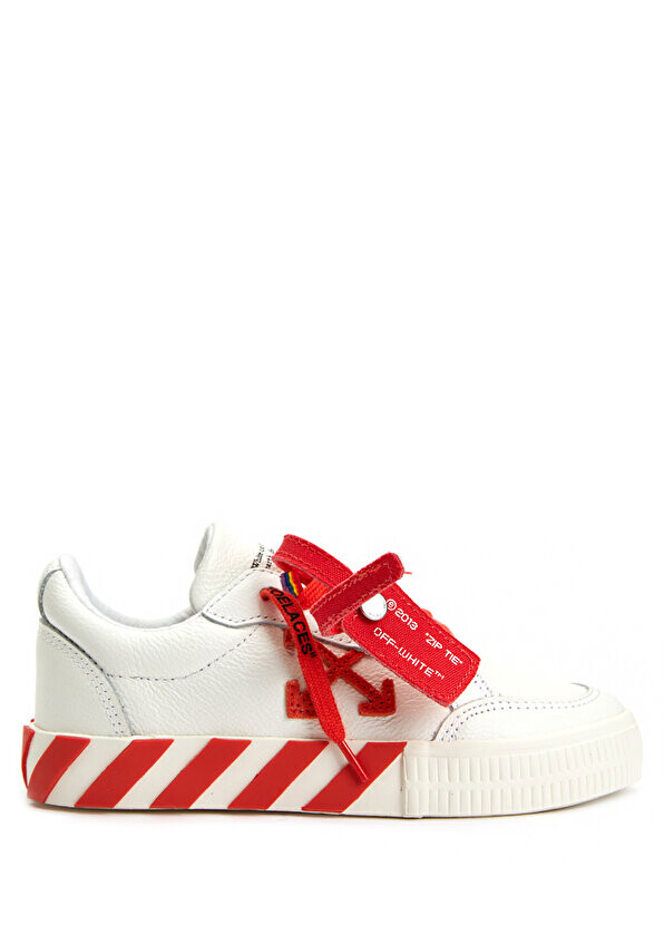 

Кожаные кроссовки для мальчика с красно-белым логотипом Off-White