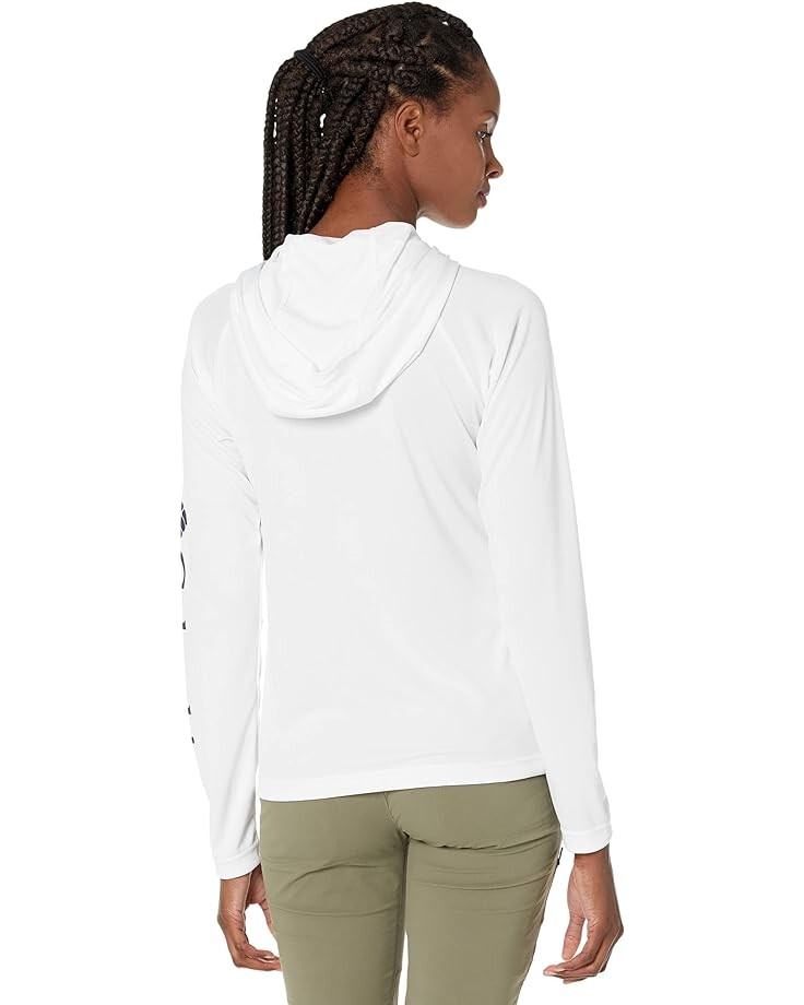 

Худи Columbia Fork Stream Long Sleeve Hoodie, цвет White/Dark Nocturnal Logo