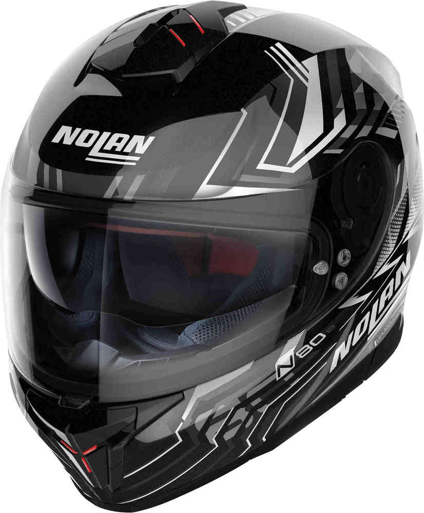N80-8 Шлем Turbolence N-Com Nolan, черный/серый/серебристый