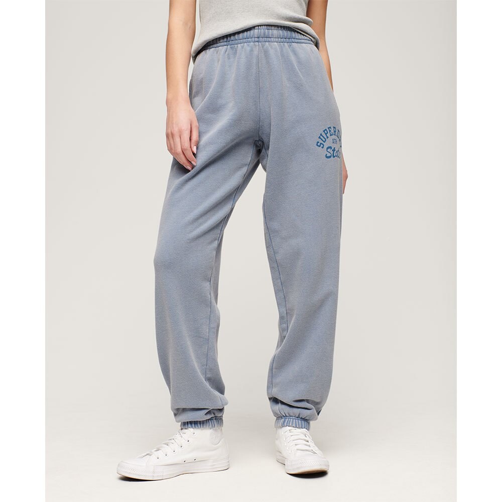 

Брюки Superdry Vintage Washed Graphic Tracksuit, синий