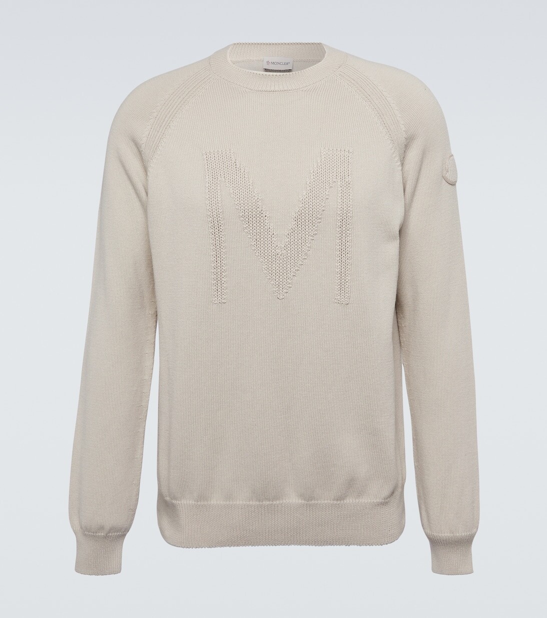 

Хлопковый свитер Moncler, бежевый